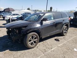 Salvage cars for sale at Van Nuys, CA auction: 2017 Toyota Highlander LE
