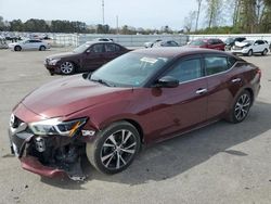 Salvage cars for sale at Dunn, NC auction: 2016 Nissan Maxima 3.5S