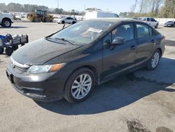 Vehiculos salvage en venta de Copart Dunn, NC: 2012 Honda Civic EX