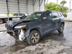 Salvage cars for sale from Copart Miami, FL: 2016 Jeep Cherokee Trailhawk