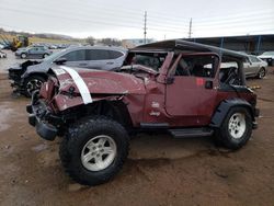 Salvage cars for sale from Copart Colorado Springs, CO: 2004 Jeep Wrangler / TJ Sahara