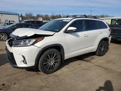 Salvage cars for sale from Copart Pennsburg, PA: 2018 Toyota Highlander SE