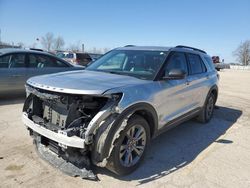 Salvage cars for sale at Pekin, IL auction: 2021 Ford Explorer XLT