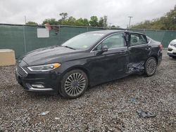 Salvage cars for sale from Copart Riverview, FL: 2018 Ford Fusion TITANIUM/PLATINUM