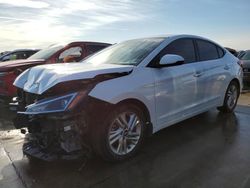 Salvage cars for sale at Grand Prairie, TX auction: 2019 Hyundai Elantra SEL