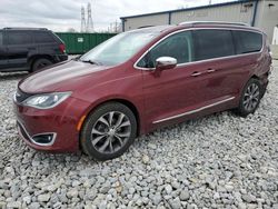 Salvage cars for sale at Barberton, OH auction: 2017 Chrysler Pacifica Limited
