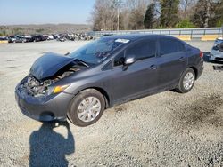 Salvage cars for sale at Concord, NC auction: 2012 Honda Civic LX