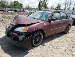 Honda Vehiculos salvage en venta: 2002 Honda Civic LX