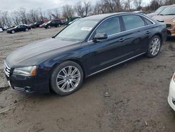 Salvage cars for sale from Copart Baltimore, MD: 2013 Audi A8 L Quattro