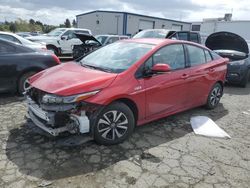 Salvage cars for sale at Vallejo, CA auction: 2017 Toyota Prius Prime