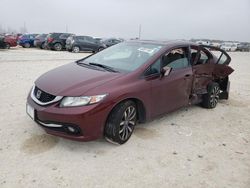 Salvage cars for sale at New Braunfels, TX auction: 2015 Honda Civic EXL