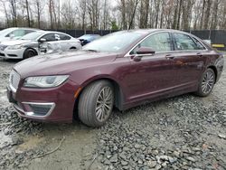 Salvage cars for sale from Copart Waldorf, MD: 2017 Lincoln MKZ Select