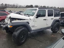 Salvage cars for sale from Copart Exeter, RI: 2018 Jeep Wrangler Unlimited Sport