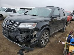 Salvage cars for sale at Brighton, CO auction: 2016 Ford Explorer Limited