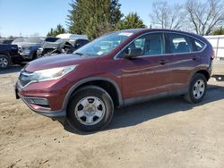 Salvage cars for sale from Copart Finksburg, MD: 2015 Honda CR-V LX