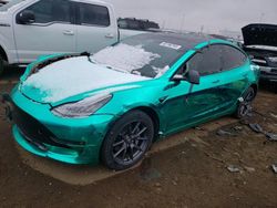 Salvage cars for sale at Brighton, CO auction: 2021 Tesla Model 3