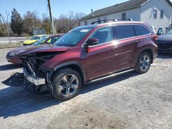 Salvage cars for sale from Copart York Haven, PA: 2018 Toyota Highlander Limited