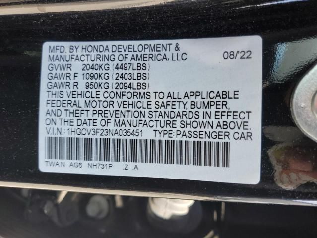 2022 Honda Accord Hybrid Sport