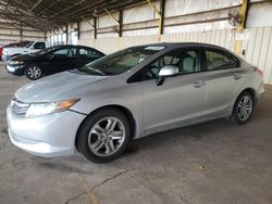 Honda salvage cars for sale: 2012 Honda Civic LX