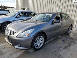 2012 Infiniti G37 en venta en Franklin, WI