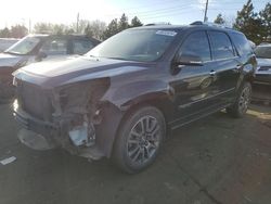 Salvage cars for sale at Denver, CO auction: 2013 GMC Acadia Denali