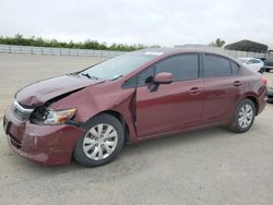 Honda Civic Vehiculos salvage en venta: 2012 Honda Civic LX