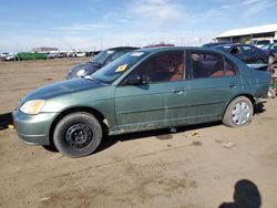 Salvage cars for sale at Brighton, CO auction: 2003 Honda Civic LX
