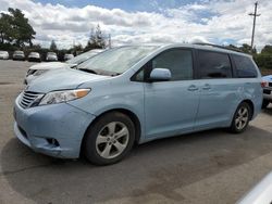 Salvage cars for sale from Copart San Martin, CA: 2017 Toyota Sienna LE