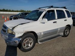 Chevrolet Tracker LT salvage cars for sale: 2001 Chevrolet Tracker LT