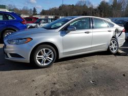 Salvage cars for sale at Assonet, MA auction: 2018 Ford Fusion SE