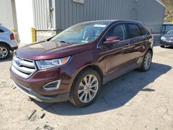 Salvage cars for sale at West Mifflin, PA auction: 2018 Ford Edge Titanium