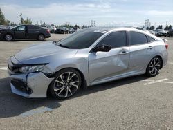 Salvage cars for sale at Rancho Cucamonga, CA auction: 2017 Honda Civic SI