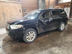Salvage cars for sale at Ebensburg, PA auction: 2008 Toyota Highlander Hybrid Limited