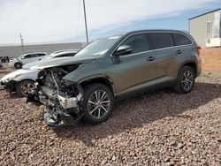 Toyota salvage cars for sale: 2019 Toyota Highlander SE