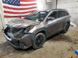 Salvage cars for sale from Copart Lyman, ME: 2019 Toyota Highlander SE