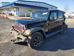 Salvage cars for sale from Copart Mcfarland, WI: 2019 Jeep Wrangler Unlimited Sport