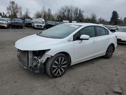 Salvage cars for sale from Copart Portland, OR: 2015 Honda Civic EXL