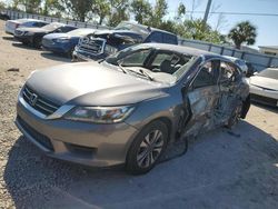 Salvage cars for sale from Copart Riverview, FL: 2015 Honda Accord LX