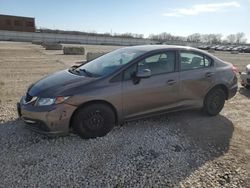 Salvage cars for sale at Kansas City, KS auction: 2013 Honda Civic LX