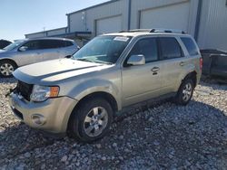 Salvage cars for sale at Wayland, MI auction: 2012 Ford Escape Limited