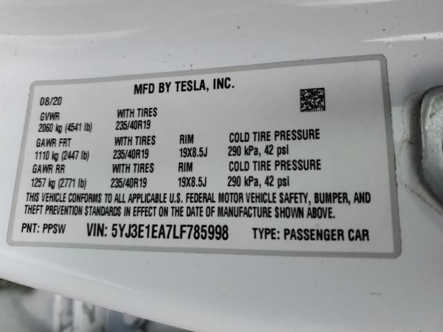 2020 Tesla Model 3