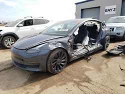 Carros salvage para piezas a la venta en subasta: 2022 Tesla Model 3