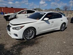 Salvage cars for sale from Copart Homestead, FL: 2018 Infiniti Q50 Luxe