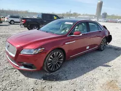 Lincoln salvage cars for sale: 2017 Lincoln Continental Reserve