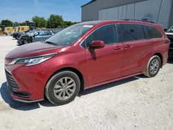 Salvage cars for sale from Copart Apopka, FL: 2022 Toyota Sienna LE
