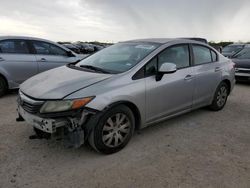 Salvage cars for sale at San Antonio, TX auction: 2012 Honda Civic LX