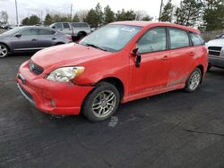 Toyota salvage cars for sale: 2005 Toyota Corolla Matrix XR