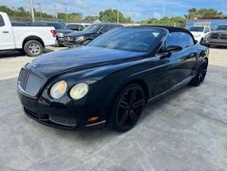 Salvage cars for sale at Opa Locka, FL auction: 2008 Bentley Continental GTC