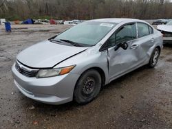 Salvage cars for sale at Grenada, MS auction: 2012 Honda Civic LX