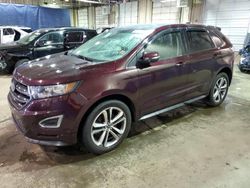 Salvage cars for sale at Woodhaven, MI auction: 2018 Ford Edge Sport